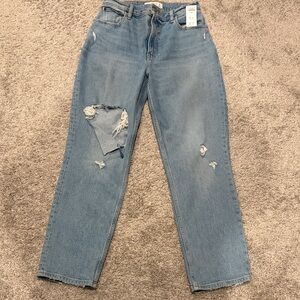 Abercrombie & Fitch Curve Love- The 90’s Straight Ultra High Rise